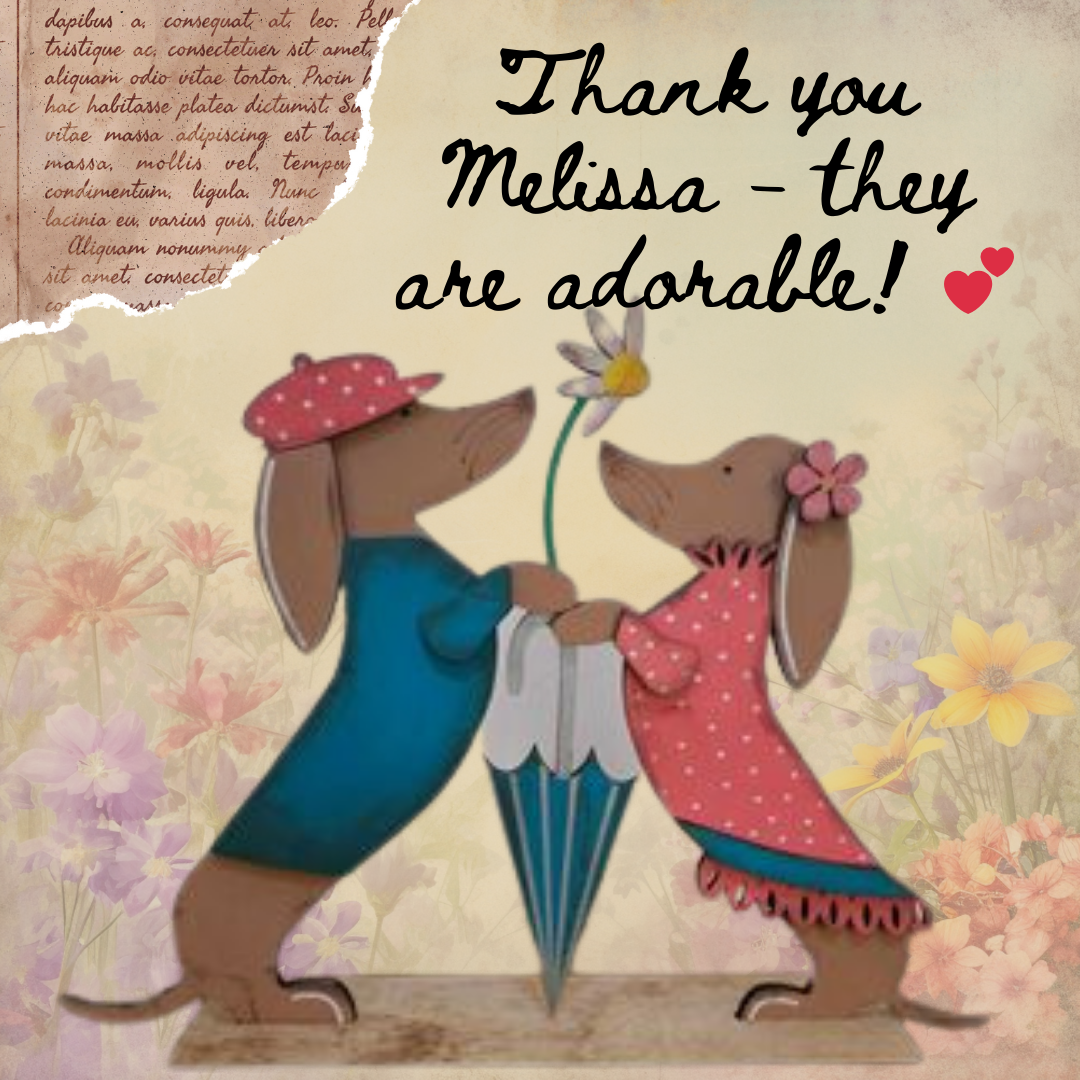 Spring Dachshund Couple