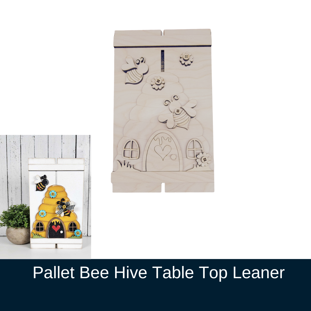 Bee Hive Pallet Table Top Leaner