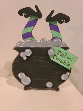 Witches Cauldron Shelf Sitter