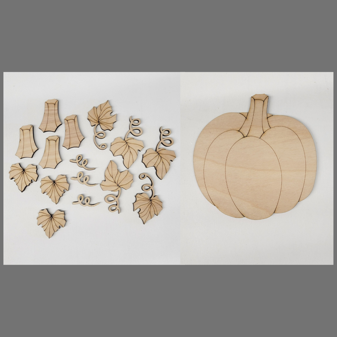 Pumpkin Leaves, Stems & Pumpkin Cutouts