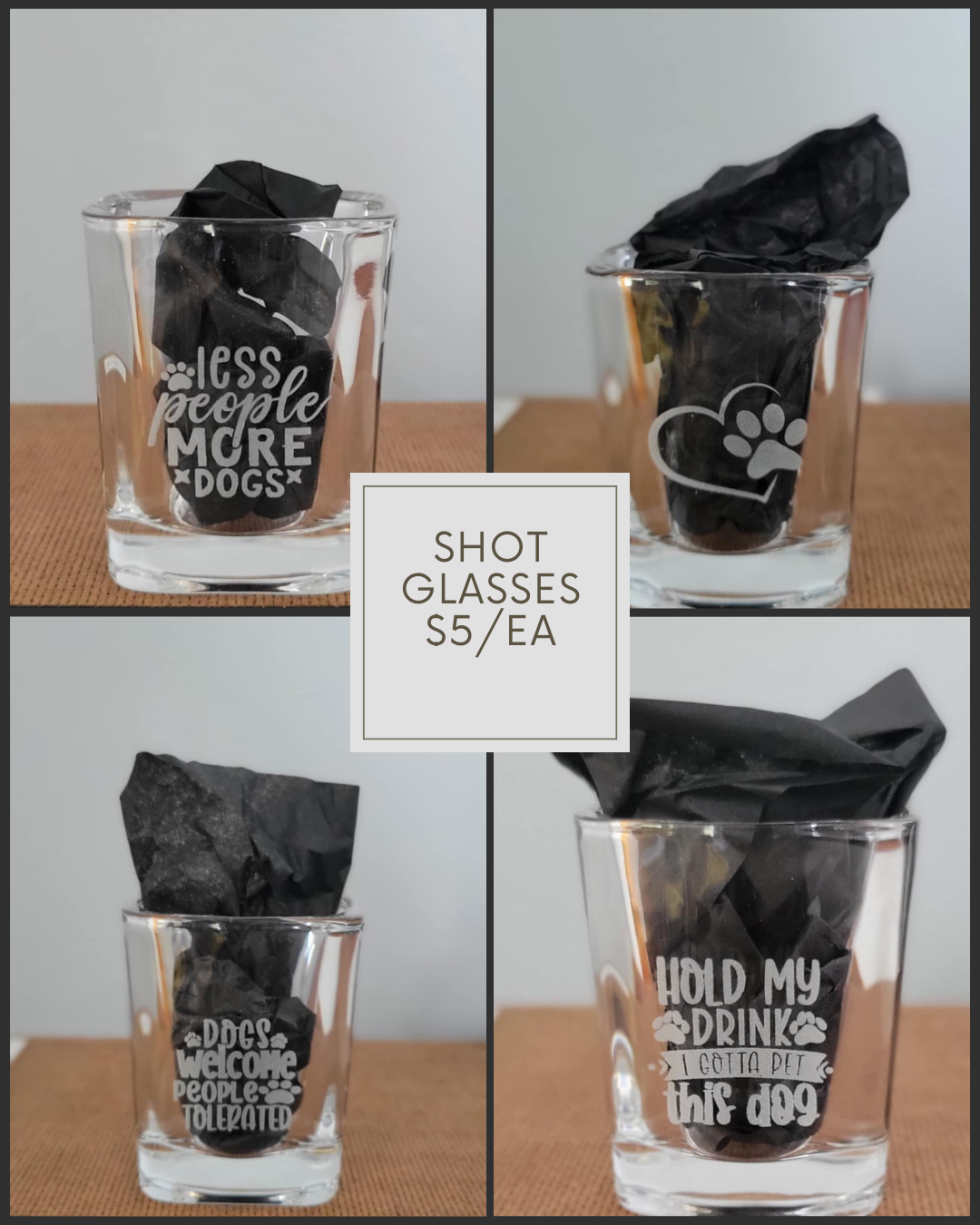 Dog Themed Shot Glasses