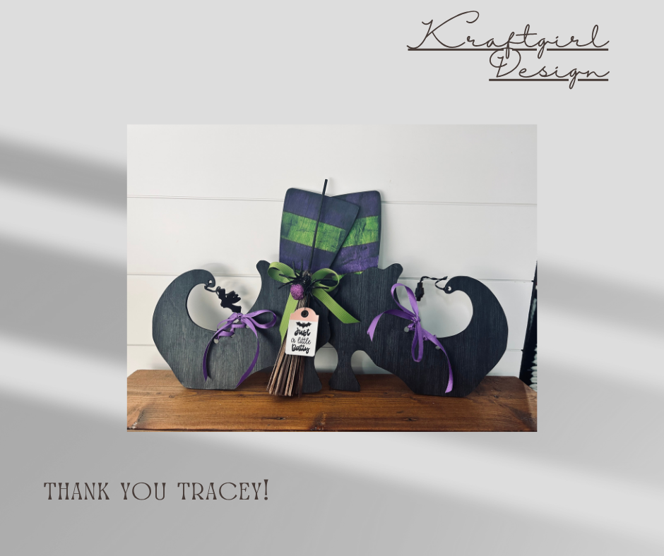 Witch Boots with Bats