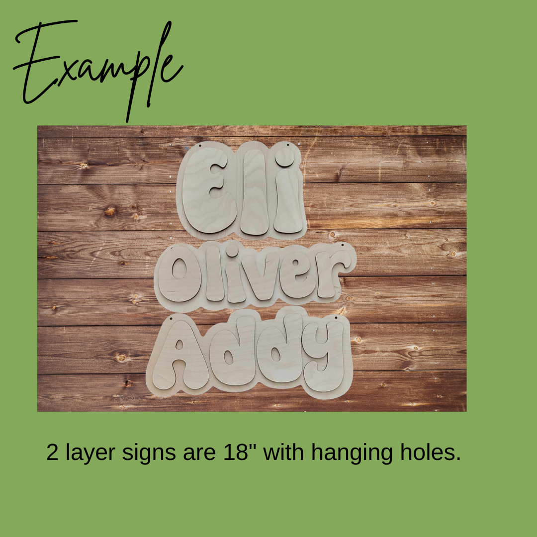 Personalized Name Sign Blank