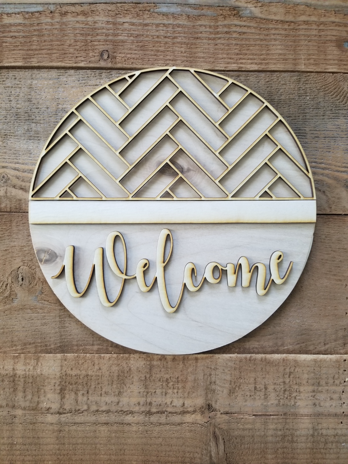 Welcome Herringbone Overlay