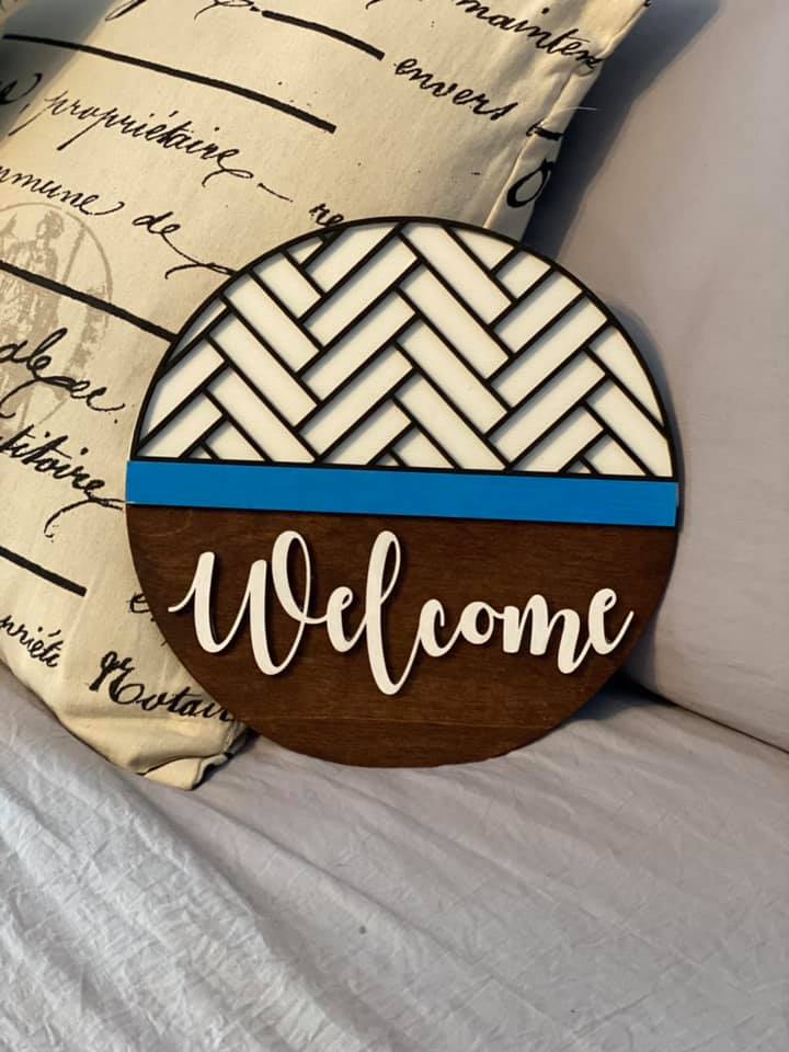 Welcome Herringbone Overlay