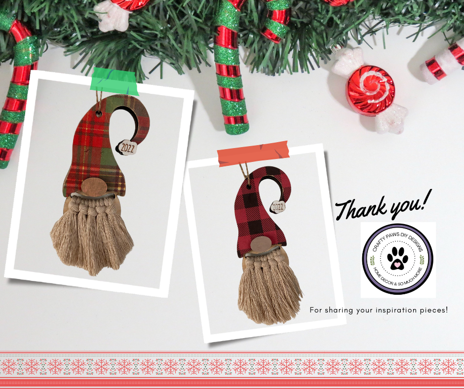 Macrame Gnome 2023 Ornament DIY (pack of 3)