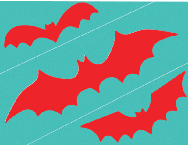 This project is love at first bite!, Let's go batty, bats, silk transfer, chalk couture