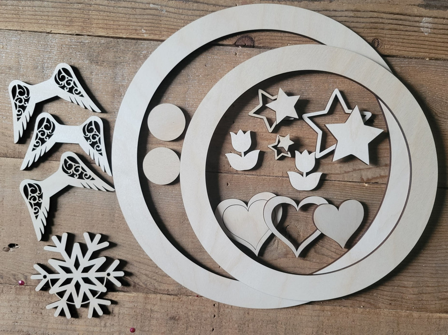 Bundle, Macrame, Angel, Wings, Circles, Hearts, Star, Snowflake