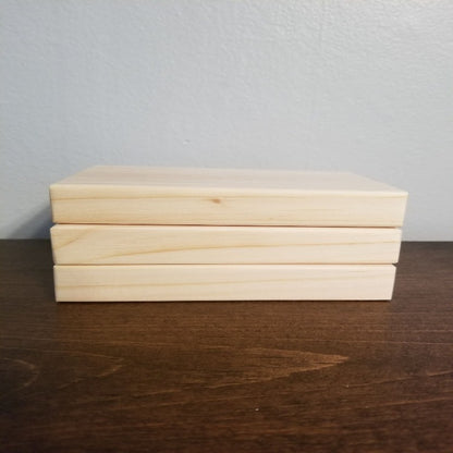 Mini wooden book stack
