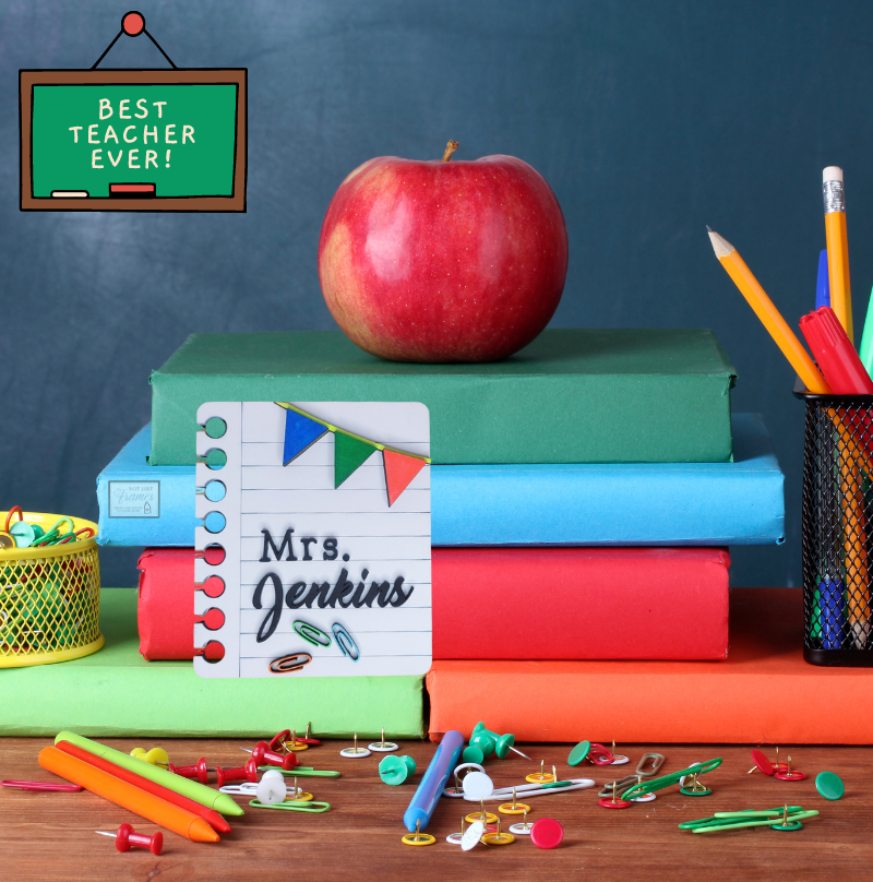 Teachers gift, DIY Kit, Wood Cut Outs for Best Teacher Ever