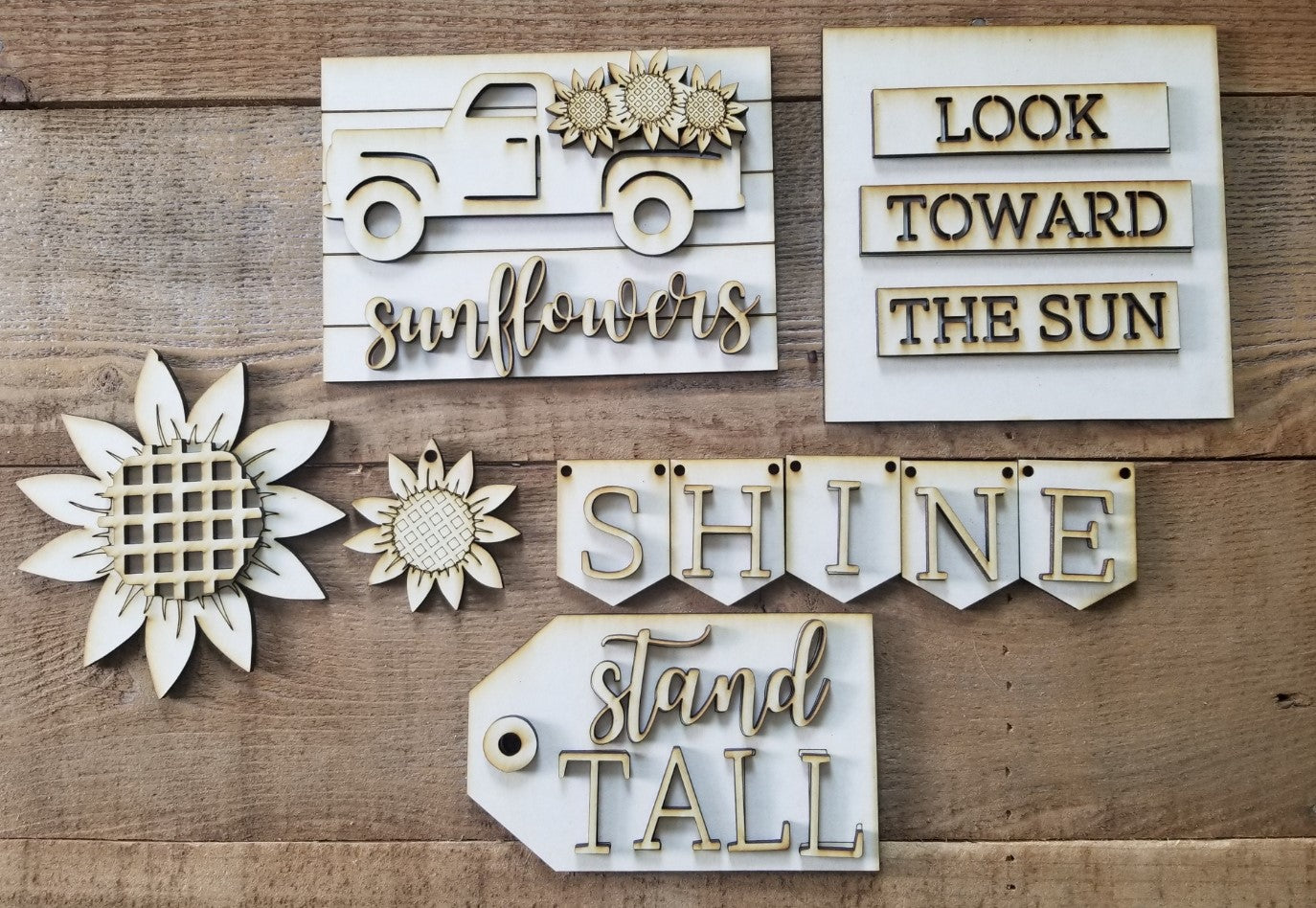 Wood Tags Wood Tag Wood Signs Wood Round Wood Blanks Wood Blank Welcome Vintage Truck Vintage Sunflowers Sunflower Sun Summer Stand Tall Spring Sign Bundles Shine Shape Blanks Rounds Ornament