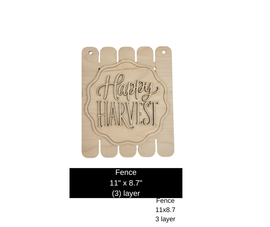 Happy Harvest Fence Sign