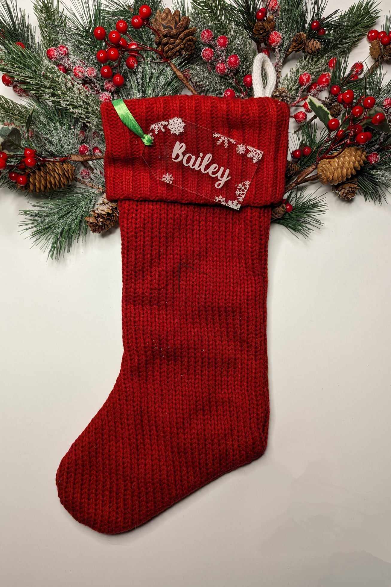 Acrylic Christmas Stocking Tags