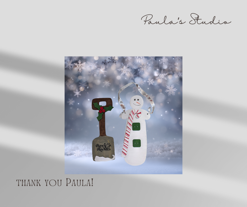 Hanging Snowman & Shovel