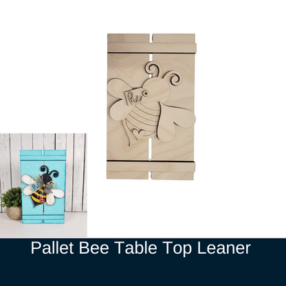 Bee Pallet Table Top Leaner