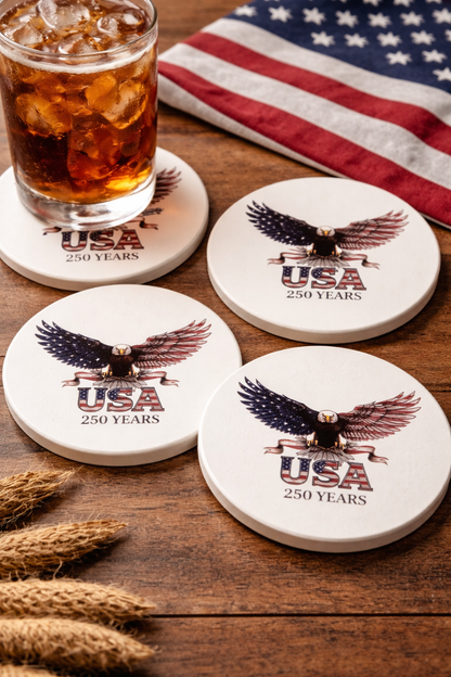 USA Patriotic Coaster Set