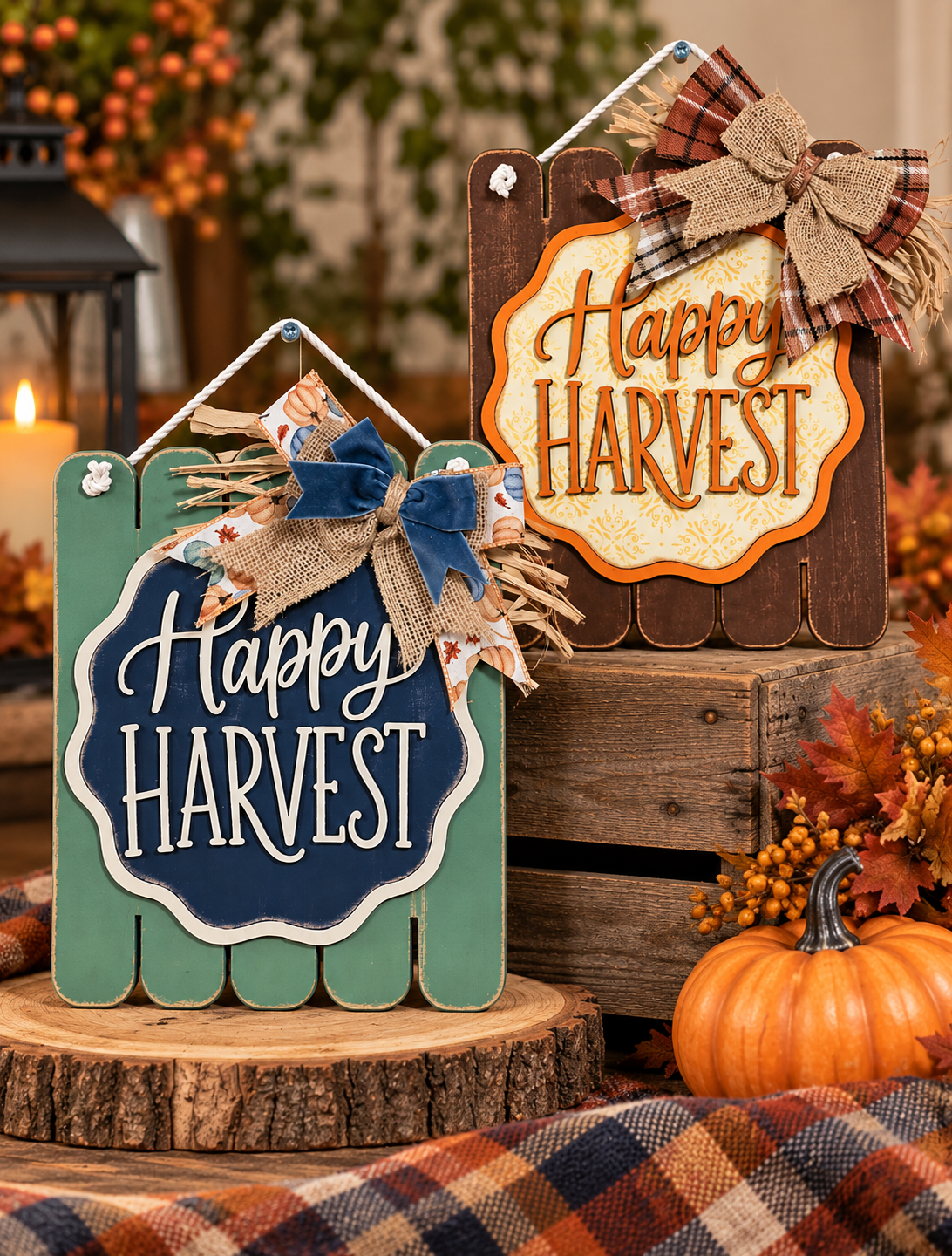 Happy Harvest Fence Sign