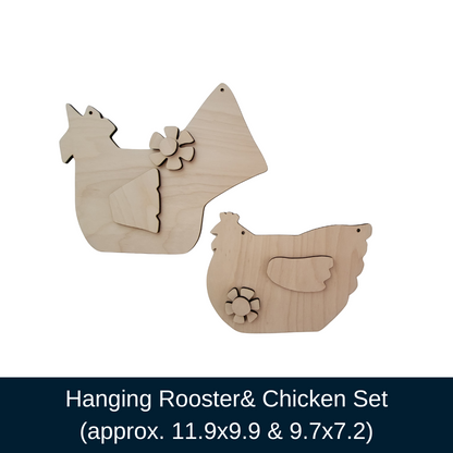 Chicken/Rooster Hanging Set