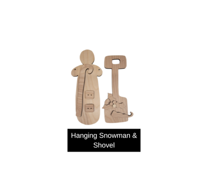 Hanging Snowman & Shovel