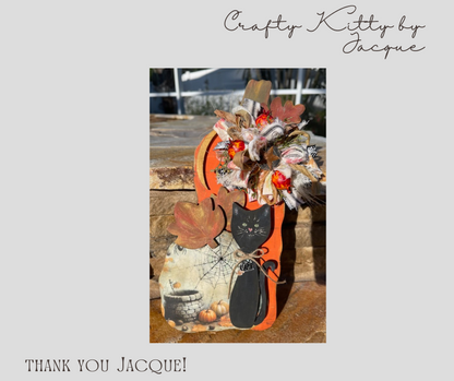 Pumpkins with a Cat