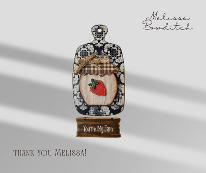 Strawberry Jar Board w/Sign