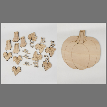 Pumpkin Leaves, Stems & Pumpkin Cutouts