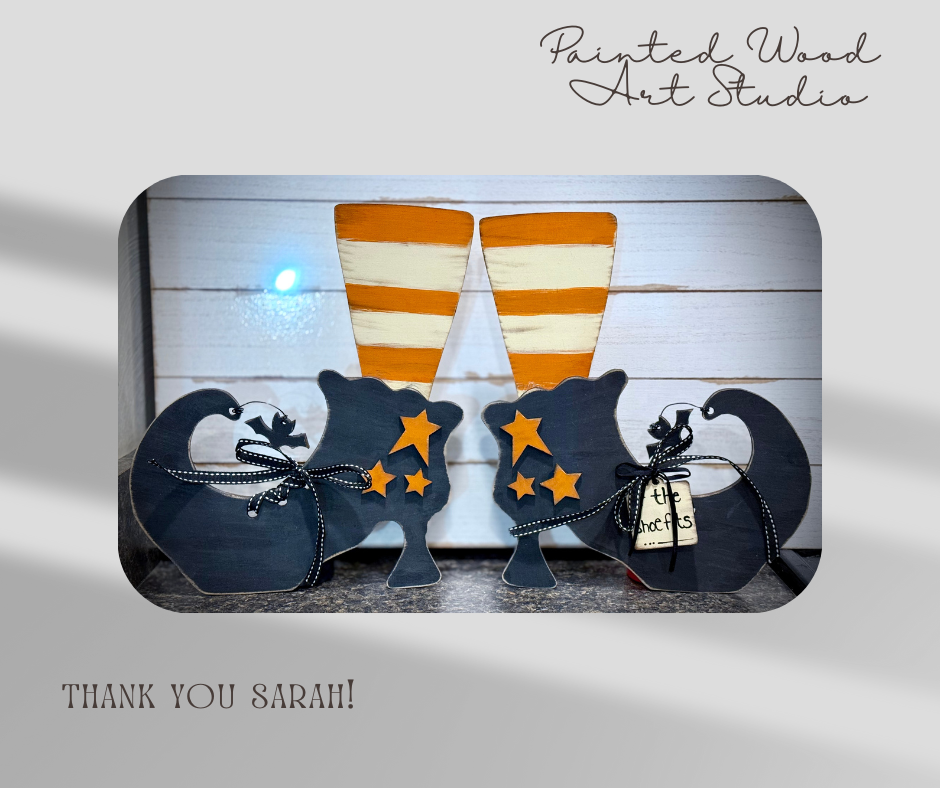 Witch Boots with Bats