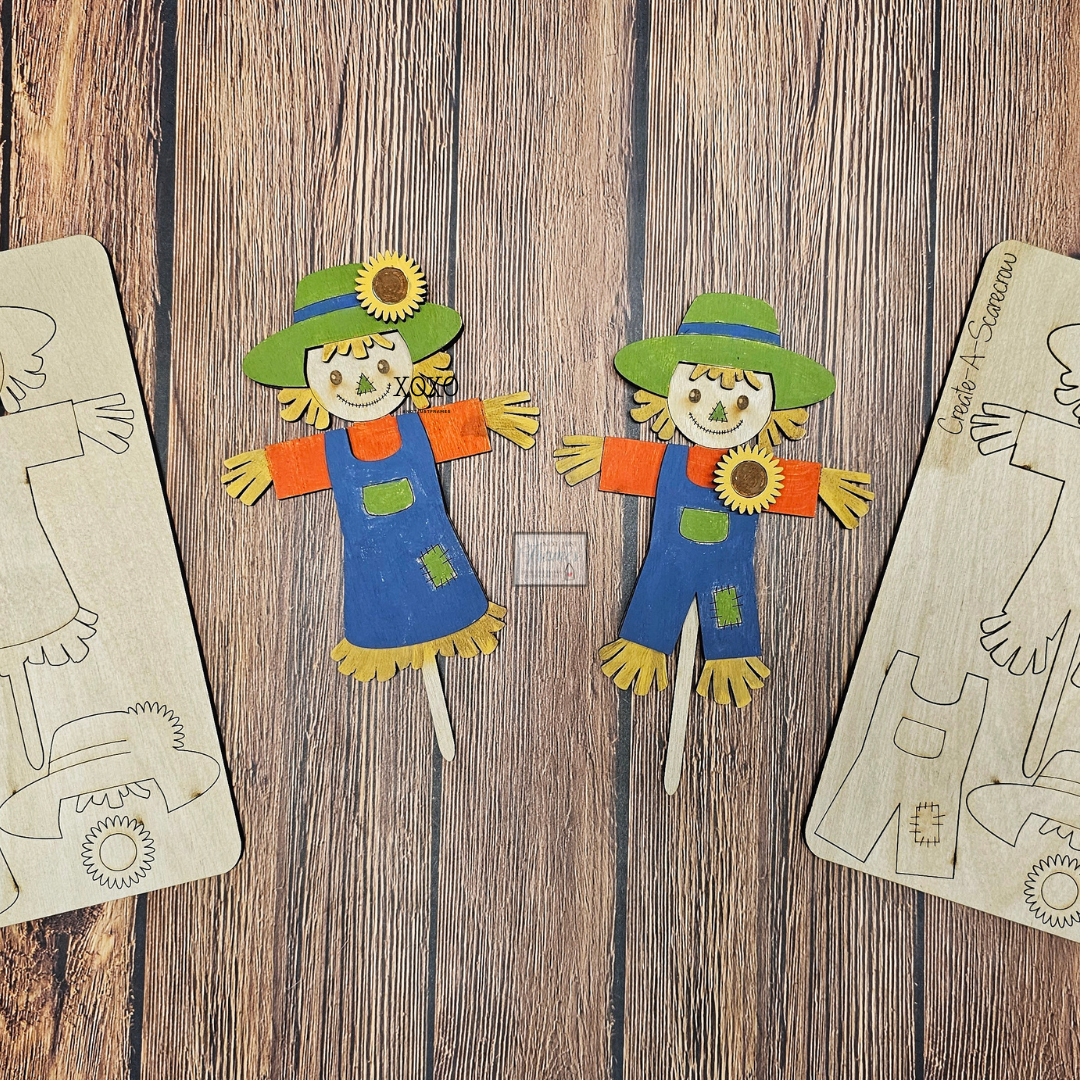 Boy and Girl Scarecrow Pop Out