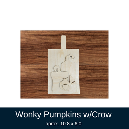 Wonky Pumpkins w/Crow