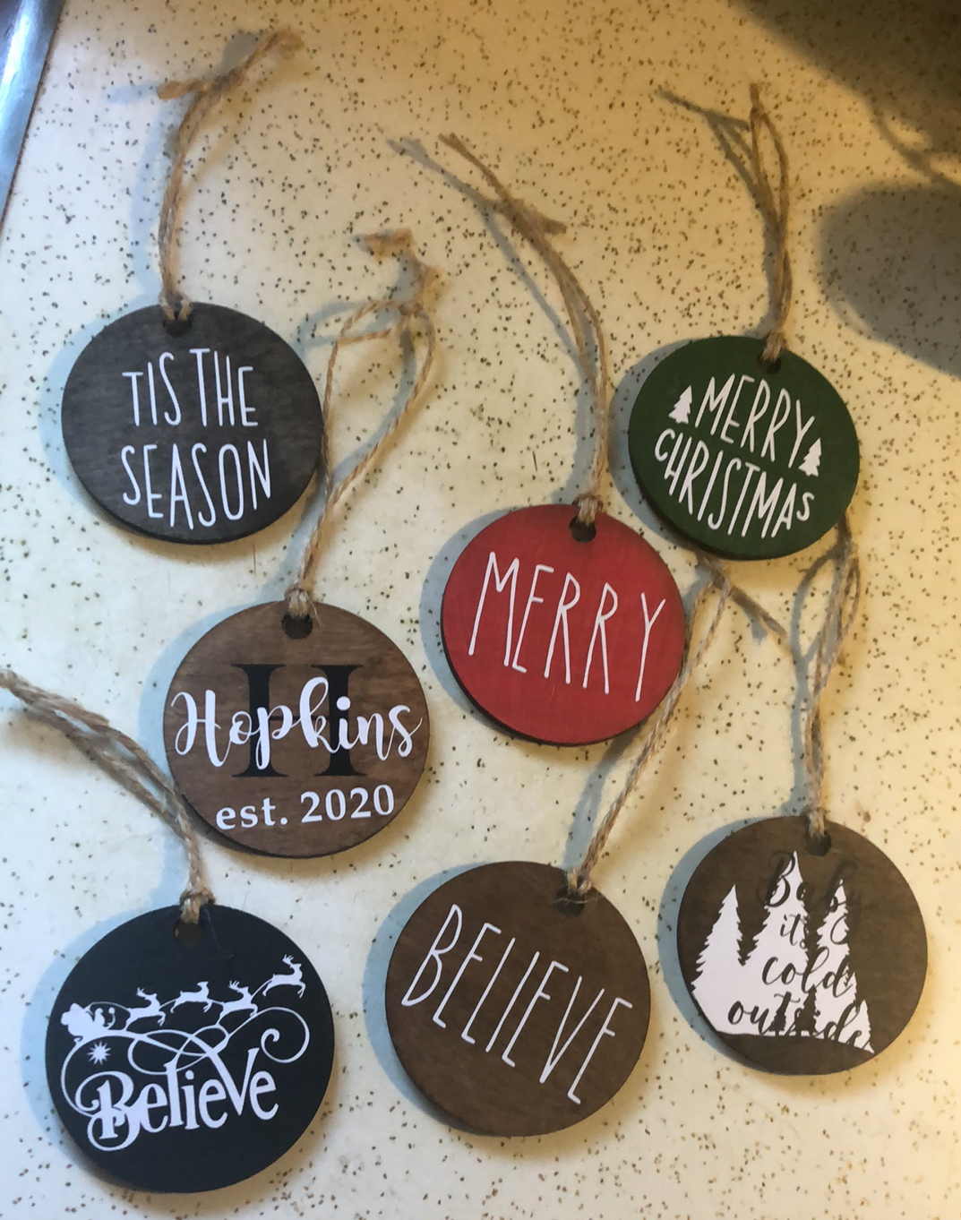 Christmas Wood Cut Outs (set of 12)