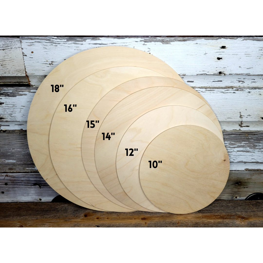 Set of 6 Wood Rounds for Crafting