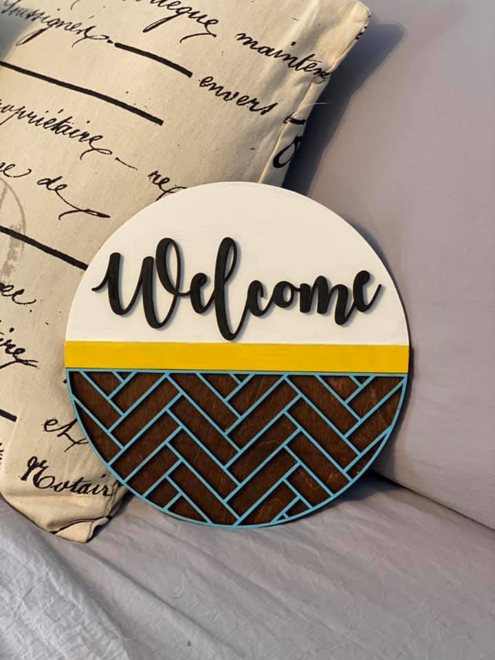 Welcome Herringbone Overlay