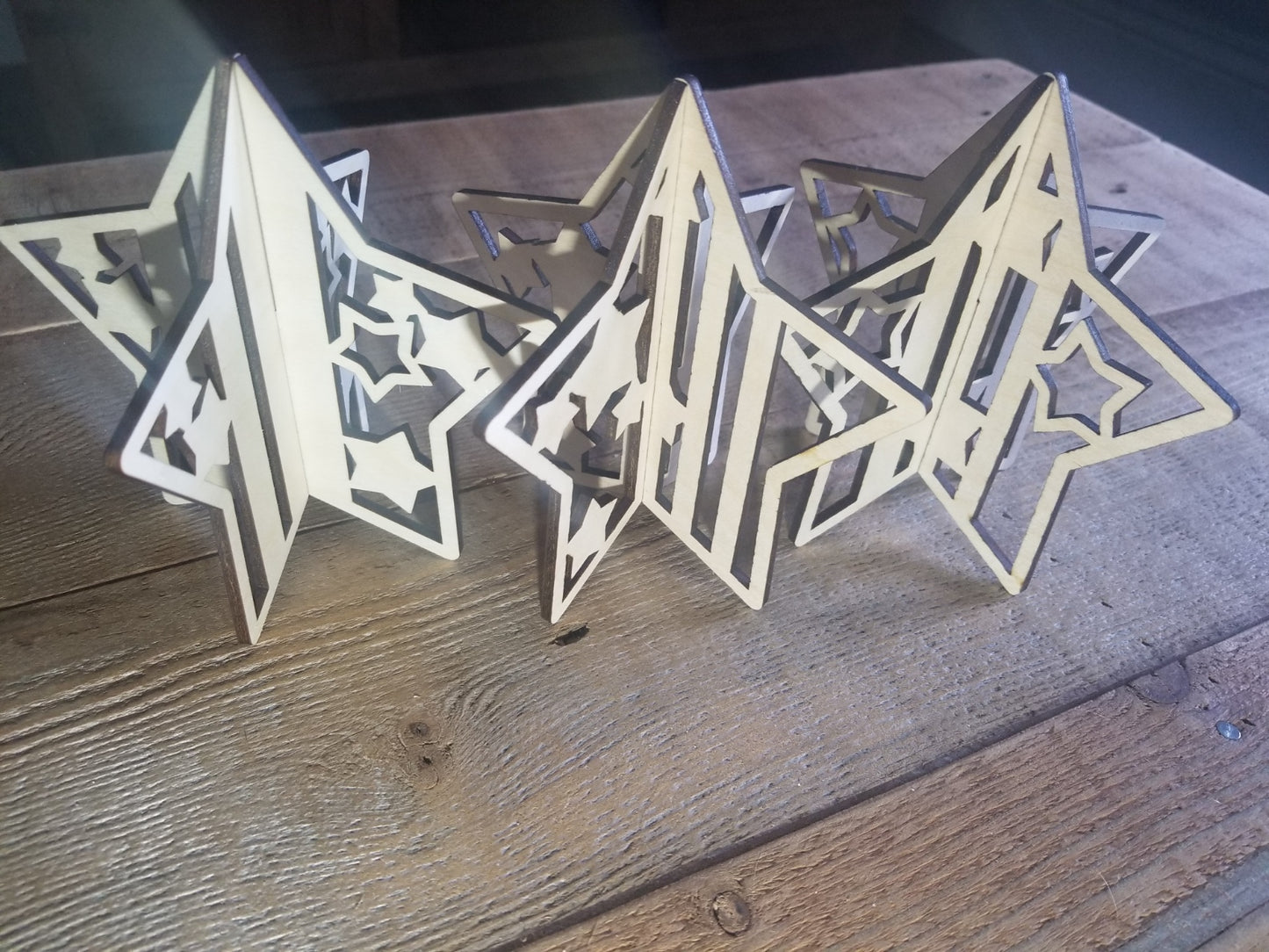 3D Standing Stars (pack of 3)