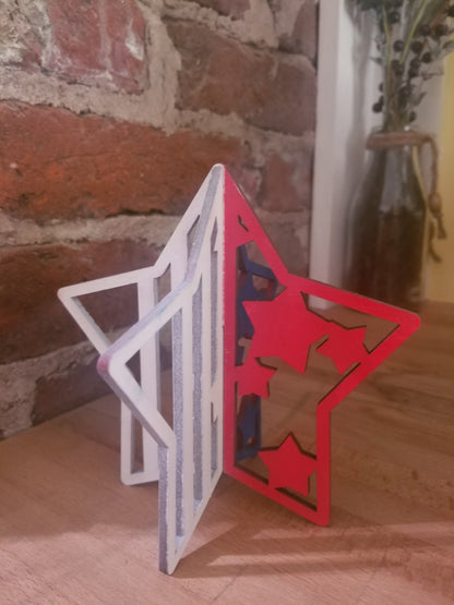 3D Standing Stars (pack of 3)