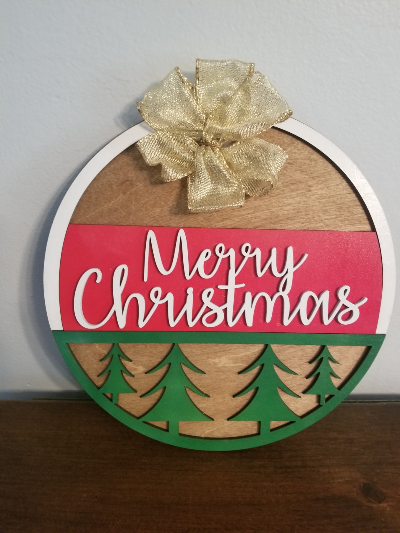 Merry Christmas Tree Door Hanger