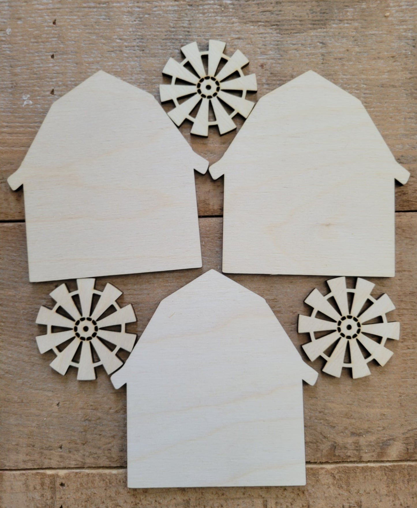 Barn/Windmill Combo (set of 3)