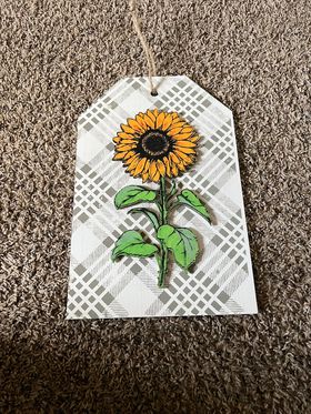 Sunflower, Etched Cut Out (pack of 3)