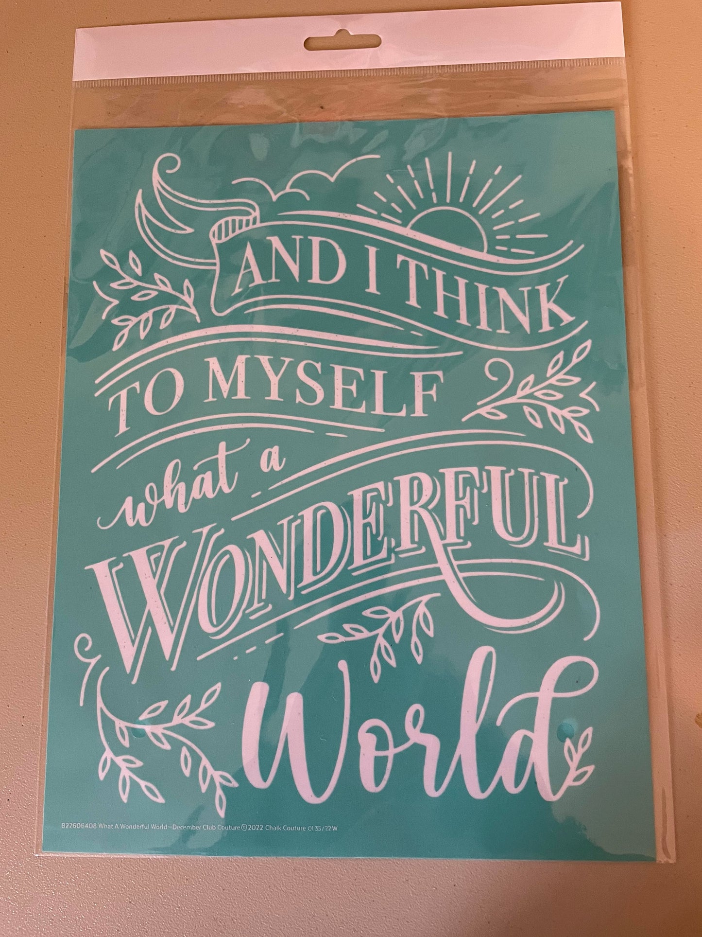 What a Wonderful World Cutout