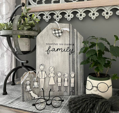 Family Stick Figure Cut Outs