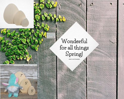 Wooden Eggs, Standing Wooden Eggs, Egg Trio