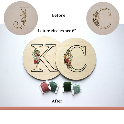 Embroidery Wood Letters
