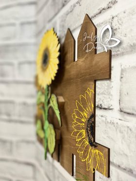 Sunflower, Etched Cut Out (pack of 3)