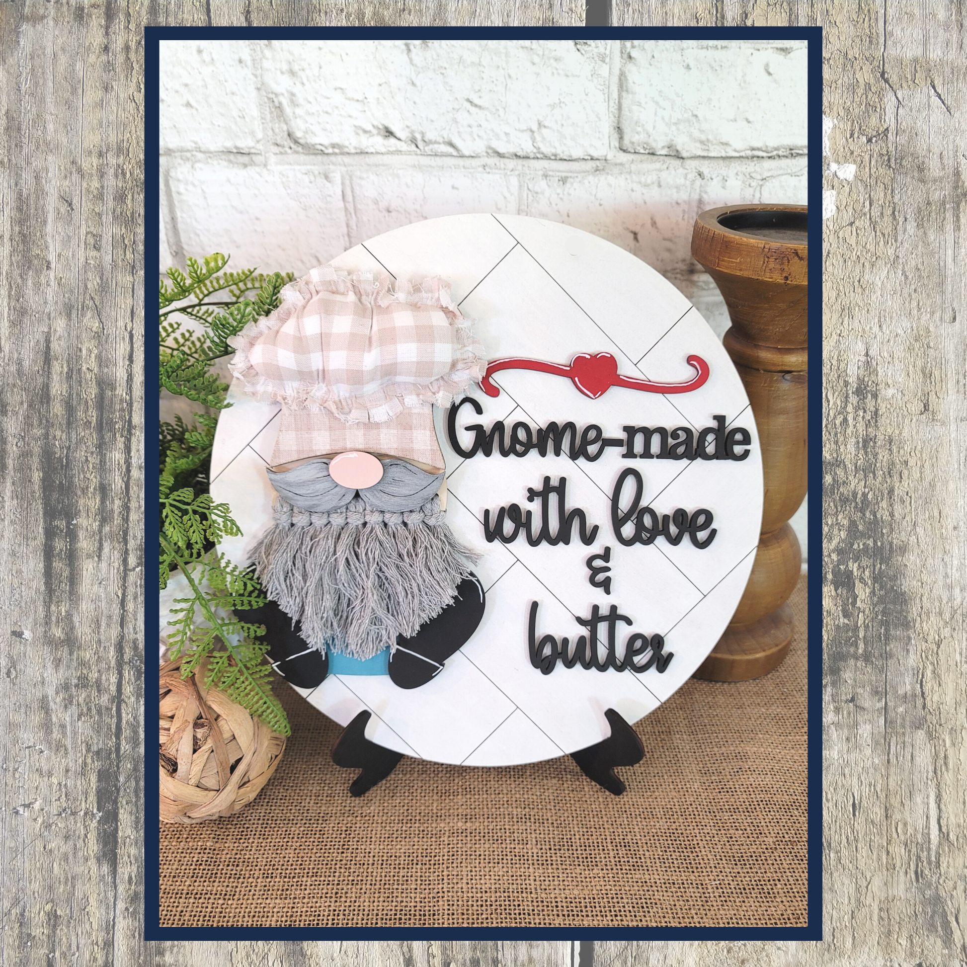 Gnome Kitchen Sign - cooking gnome, gnomies, gnome lover gift