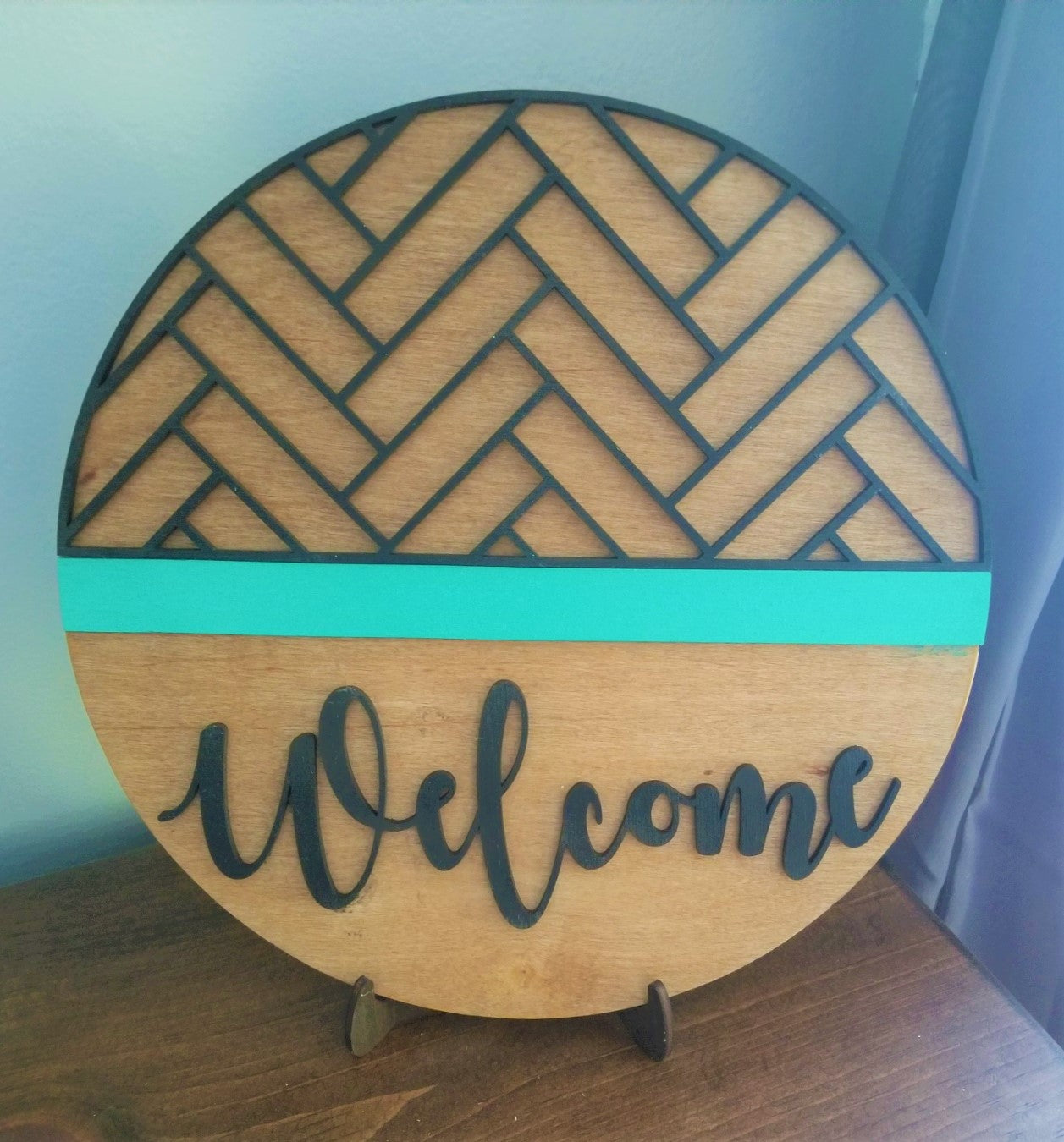 Welcome Herringbone Overlay