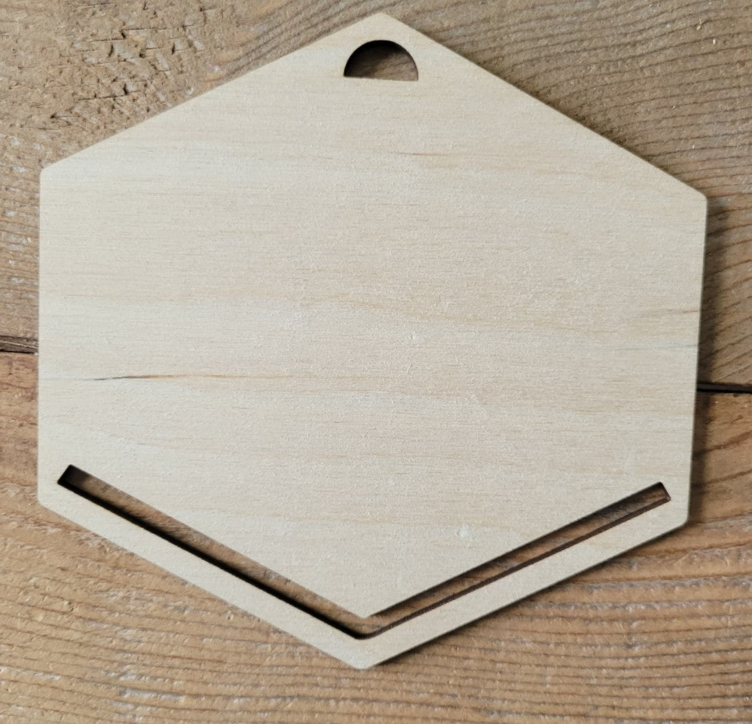 Hexagon Wooden Plaque