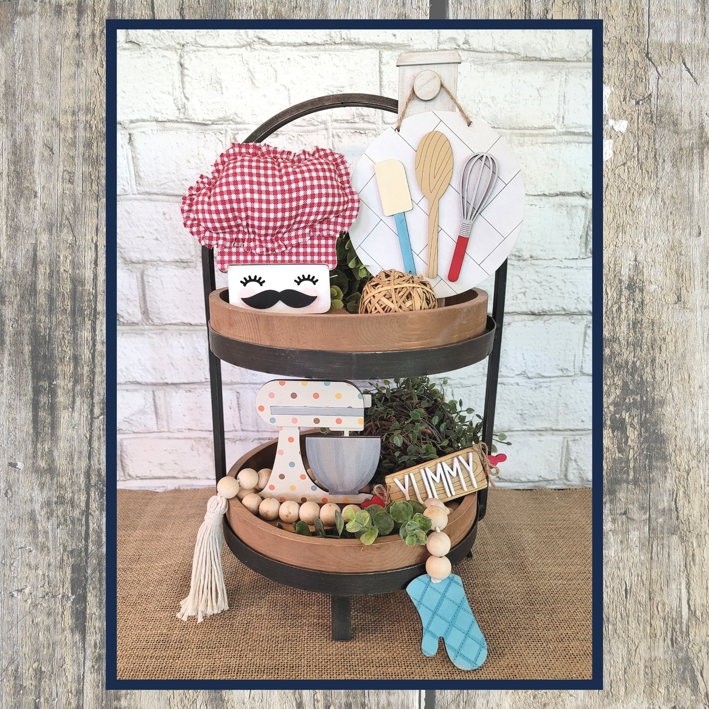 Baker Macrame Tiered Tray