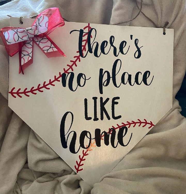 There's No Place Like Home, Home plate, baseball, door hanger