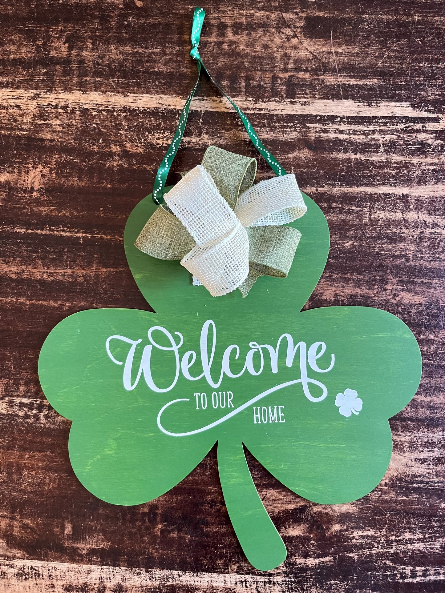 Large Shamrock Door Hanger