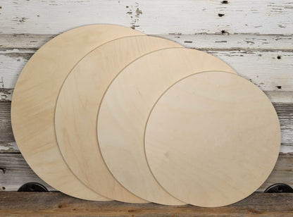 6 Pieces Blank Wood Circles 12 Inch Sign Unfinished Wood Slices