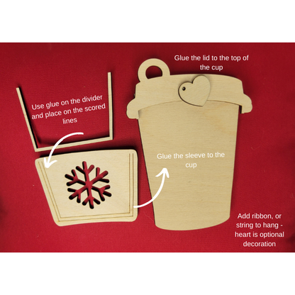 Coffee Cup, Gift Card Holder DIY Kit